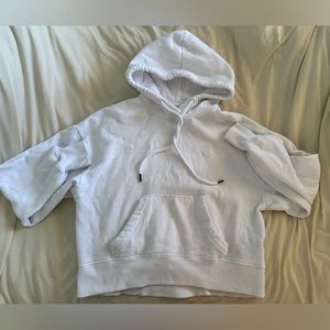 White cropped hoodie